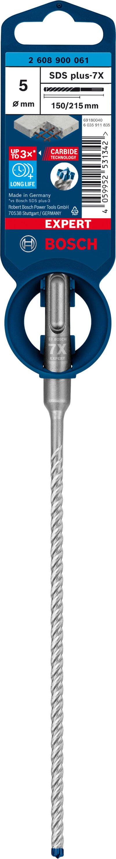 BOSCH-A PUNTA SDS PLUS-7X EXPERT  6X 50/115 MM