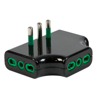 FME 82.221 ADATTATORE 16A 2P+T 3 PRESE 2P+T BIP NERO