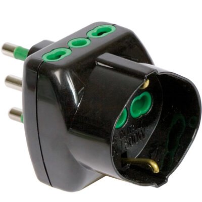FME 82.241 ADATTATORE 16A 2P+T-2 BIPAS SCHUK NERO