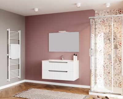 MOBILE BAGNO IBIZA 100 SOSPESO 2 CASSETTI BIANCO