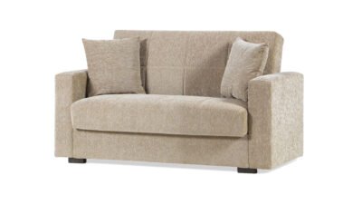 DIVANO 2 POSTI CON CASSETTONE NORA LUMOS BEIGE