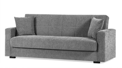 DIVANO PRONTO LETTO NORA 3P LUMOS GRIGIO