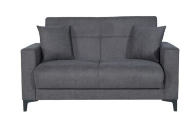 DIVANO 2 POSTI CON CASSETTONE BRAVO BACOS GRIGIO