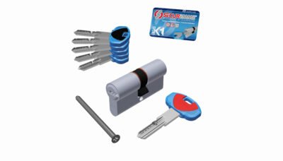 SECUREMME CILINDRO K1 5CH+1C 40+50 CROMO SAT