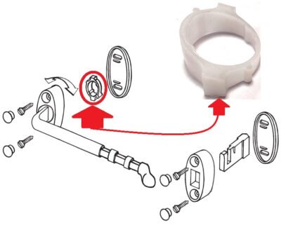 R SUPPORTO X FERMAIMPOSTE BRUCO PLASTICA NERA(PZ.2)