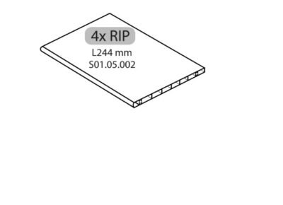 R 4XRIP L244mm ARMADIO SPORCO PULITO RESINA 1 ANTA
