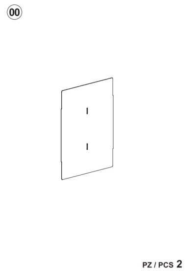 R PANNELLO POST.(00) X ARMADIO BIOS 2 ANTE 65X37X165 PORTASCOPE  ART.301