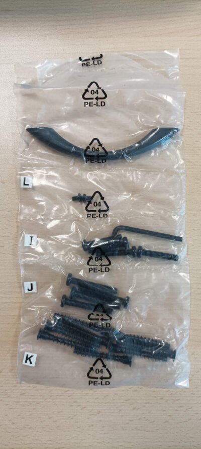 R KIT MONTAGGIO X INDUSTRIAL COMODINO 1C METAL/QUERCIA 40X35X55 CM