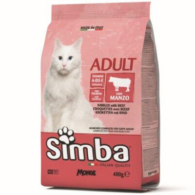 CIBO GATTO MONGE SIMBA 400 G CROCCANTINI MANZO