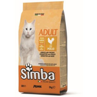CIBO GATTO MONGE SIMBA 2 KG CROCCANTINI POLLO
