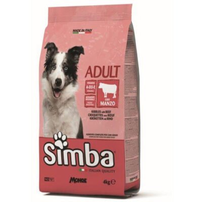 CROCCHETTA CANE MONGE SIMBA  4 KG ADULT MANZO