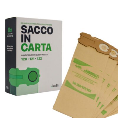 RICAMBIO FOLLETTO SACCO IN CARTA K120/1/2 PZ.8