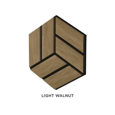 Fonoassorbente MDF Exagon 30x26 cm LIGHT WALNUT