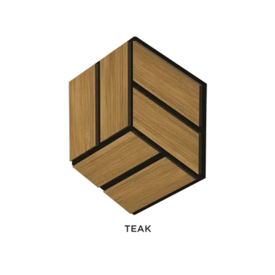 Fonoassorbente MDF Exagon 30x26 cm TEAK
