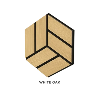 Fonoassorbente MDF Exagon 30x26 cm WHITE OAK - immagine 4