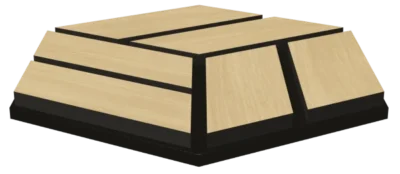 Fonoassorbente MDF Exagon 30x26 cm WHITE OAK - immagine 2
