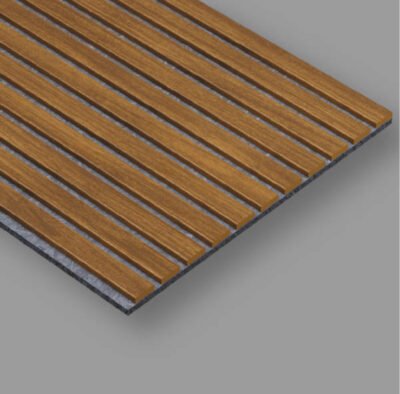 Pannello Fonoassorbente 270 cm x 60 cm ROVERE CALDO su PET GRIGIO