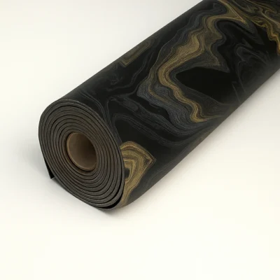 Pannello Effetto Marmo 120 cm x 300 cm Alta resistenza Effetto Autentico Nero - immagine 3