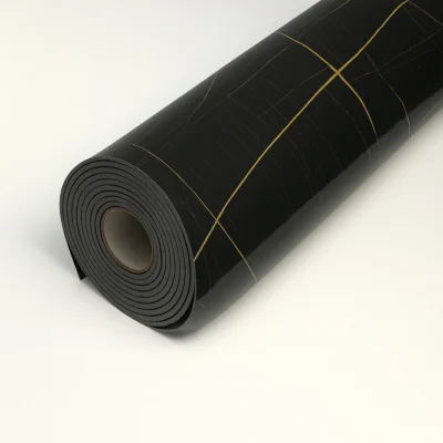 Pannello Effetto Marmo 120 cm x 300 cm Alta resistenza Nero e Oro - immagine 3