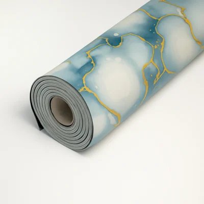 Pannello Effetto Marmo 120 cm x 300 cm Alta resistenza Effetto Autentico Azzurro - immagine 3