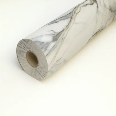 Pannello Effetto Marmo 120 cm x 300 cm Alta resistenza Venature Grigio e Oro - immagine 3