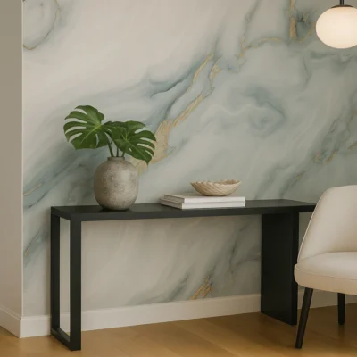 Pannello Effetto Marmo 120 cm x 300 cm Alta resistenza Effetto Autentico Nuvolato - immagine 2