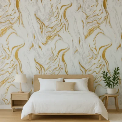 Pannello Effetto Marmo 120 cm x 300 cm Alta resistenza Gold - immagine 2