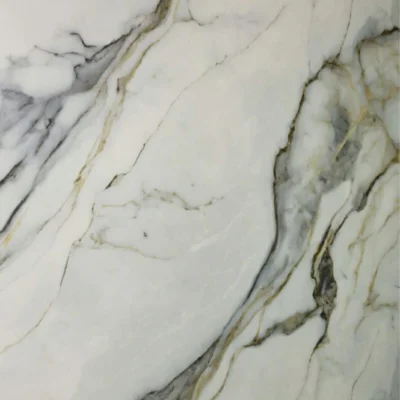 Pannello Effetto Marmo 120 cm x 300 cm Alta resistenza Venature Grigio e Oro