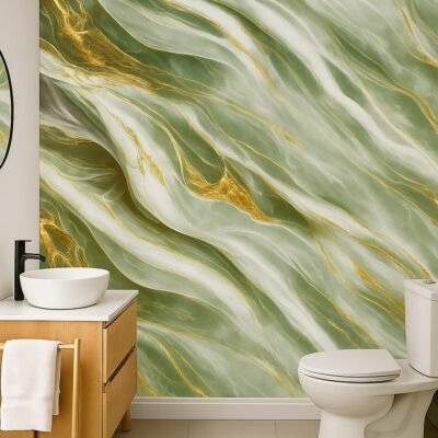 Pannello Effetto Marmo 120 cm x 300 cm Alta resistenza Verde - immagine 2