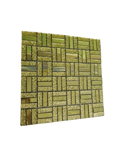 Piastrella adesiva rigida Effetto Specchio 30x30 cm Oro