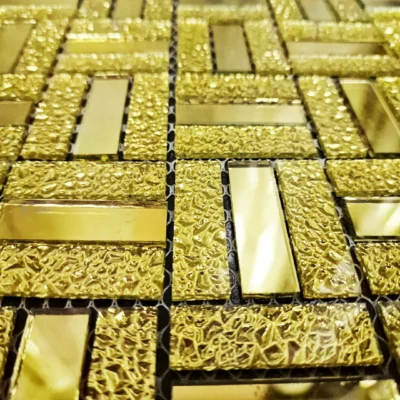 Piastrella adesiva rigida Effetto Specchio 30x30 cm Oro - immagine 2