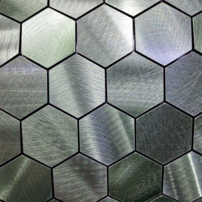 Piastrella adesiva rigida Effetto Specchio 30x30 cm Verde - immagine 2