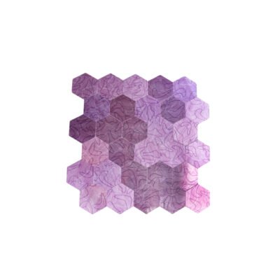 Piastrella adesiva rigida Effetto Specchio 30x30 cm Rosa Viola