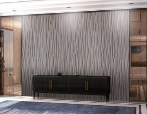 Pannello Murale 3D adesivo in Velluto 60x295x6,5 cm wave - immagine 2