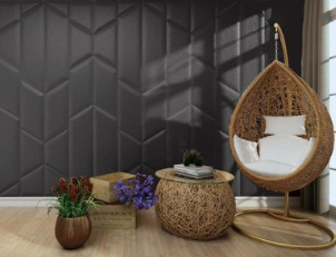 Pannello Murale 3D adesivo in Velluto 60x295x2,5 cm - immagine 2