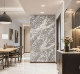 Pannello PVC Rigido Opaco Effetto Marmo 120×290 cm Spessore 2,5mm - immagine 2