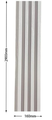 Doga in WPC 16x290 cm Bianco Effetto Legno - immagine 2