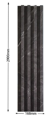 Doga effetto marmo in WPC 16,8×290 cm Nero e Bianco - immagine 2