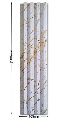 Doga effetto marmo in WPC 16,8×290 cm Bianco Gold - immagine 2