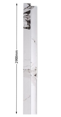 Profilo di chiusura effetto marmo in WPC Taupe - immagine 2