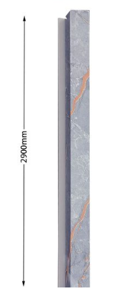 Profilo di apertura effetto marmo in WPC Beton - immagine 2