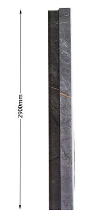 Profilo di chiusura effetto marmo in WPC Titanio - immagine 2