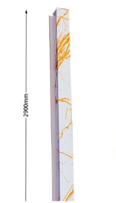 Profilo di apertura effetto marmo in WPC Bianco Gold - immagine 2
