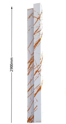 Profilo di chiusura effetto marmo in WPC Bianco Gold - immagine 2