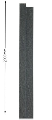 Profilo di chiusura effetto marmo in WPC Carbone - immagine 2