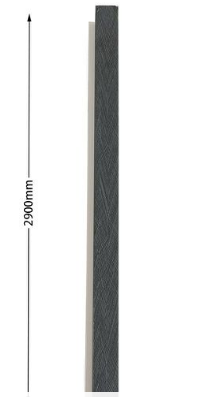 Profilo di apertura effetto marmo in WPC Carbone - immagine 2