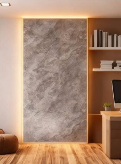 Pannello PVC Rigido Opaco Effetto Marmo 120×290 cm Spessore 2,5 mm Grey soft - immagine 2