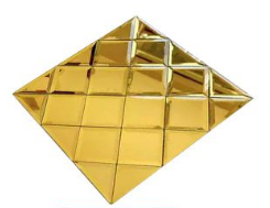 Piastrelle adesive rigide Effetto Specchio 30x30 cm quadretti oro - immagine 3