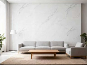 Pannello PVC Rigido Effetto Marmo 122×240 cm Spessore 3 mm bianco marmo - immagine 2