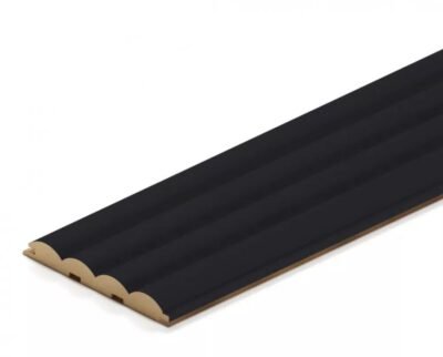 DOGA 3D ONDA IN MDF BLACK MIS. 115X12X2750 MM